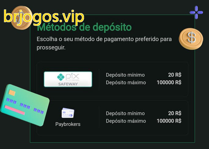 O cassino brjogos.vipbet oferece uma grande variedade de métodos de pagamento